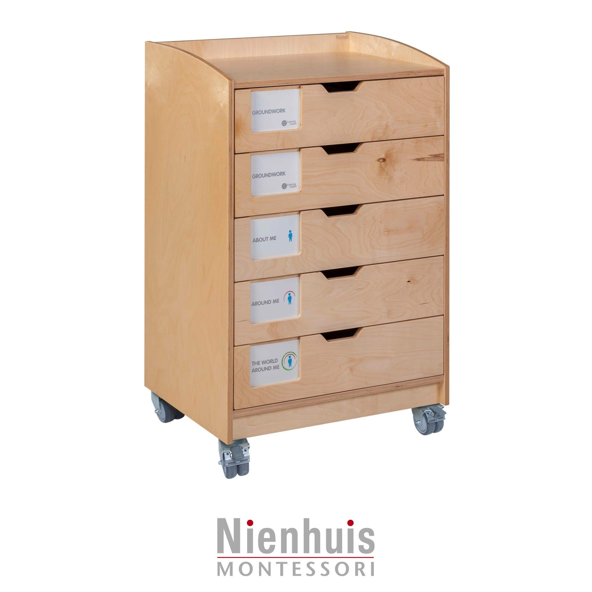 Cabinet with castors for Exploring English