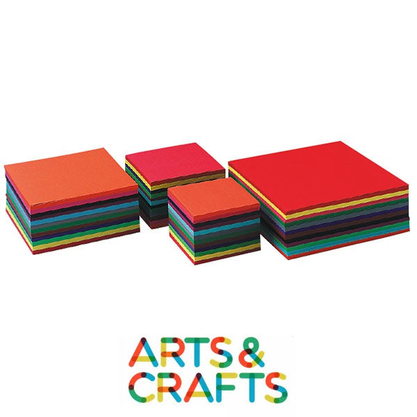 Image of Pack-480-square-sheets-craft-paper-140-gr-12-color-assorted