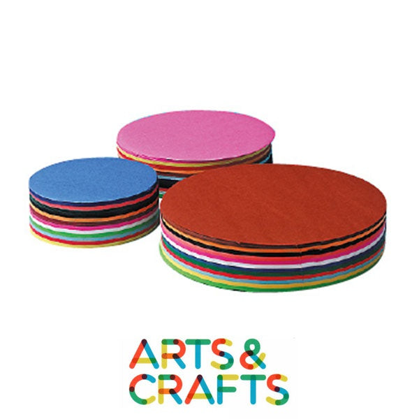 Image of Pack-480-round-sheets-paper-craft-60-gr-12-color-assorted