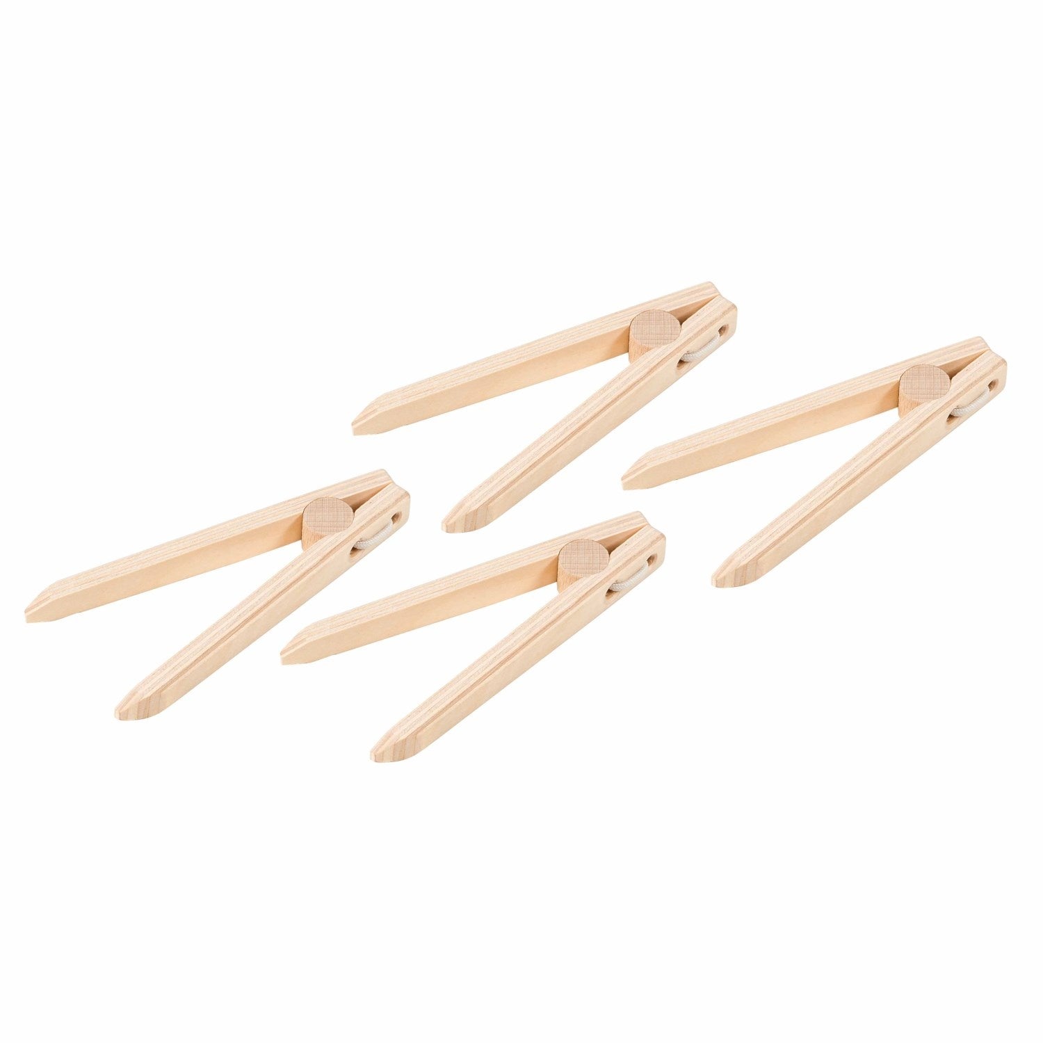 Wooden tongs x4 