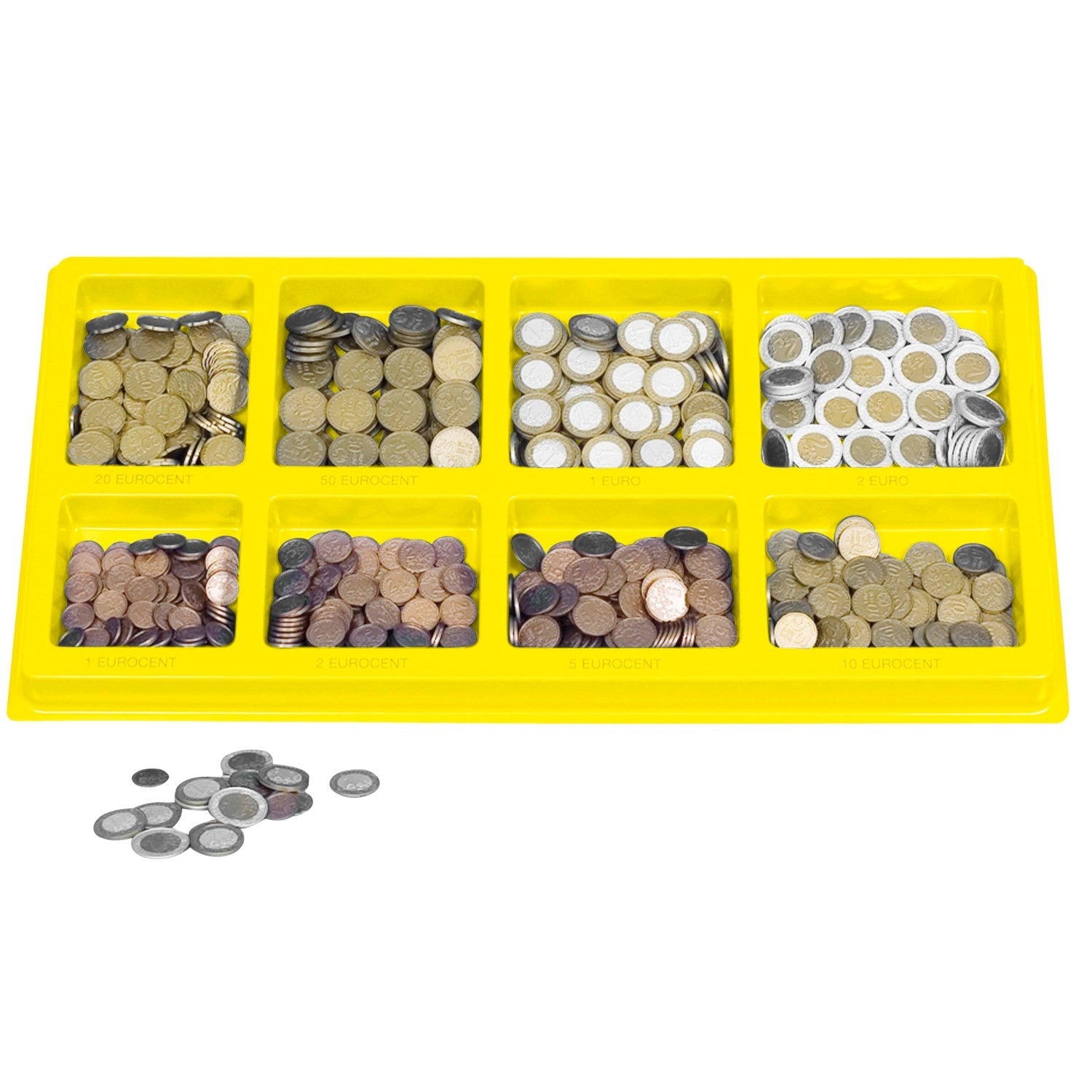 Euro coin sorting tray