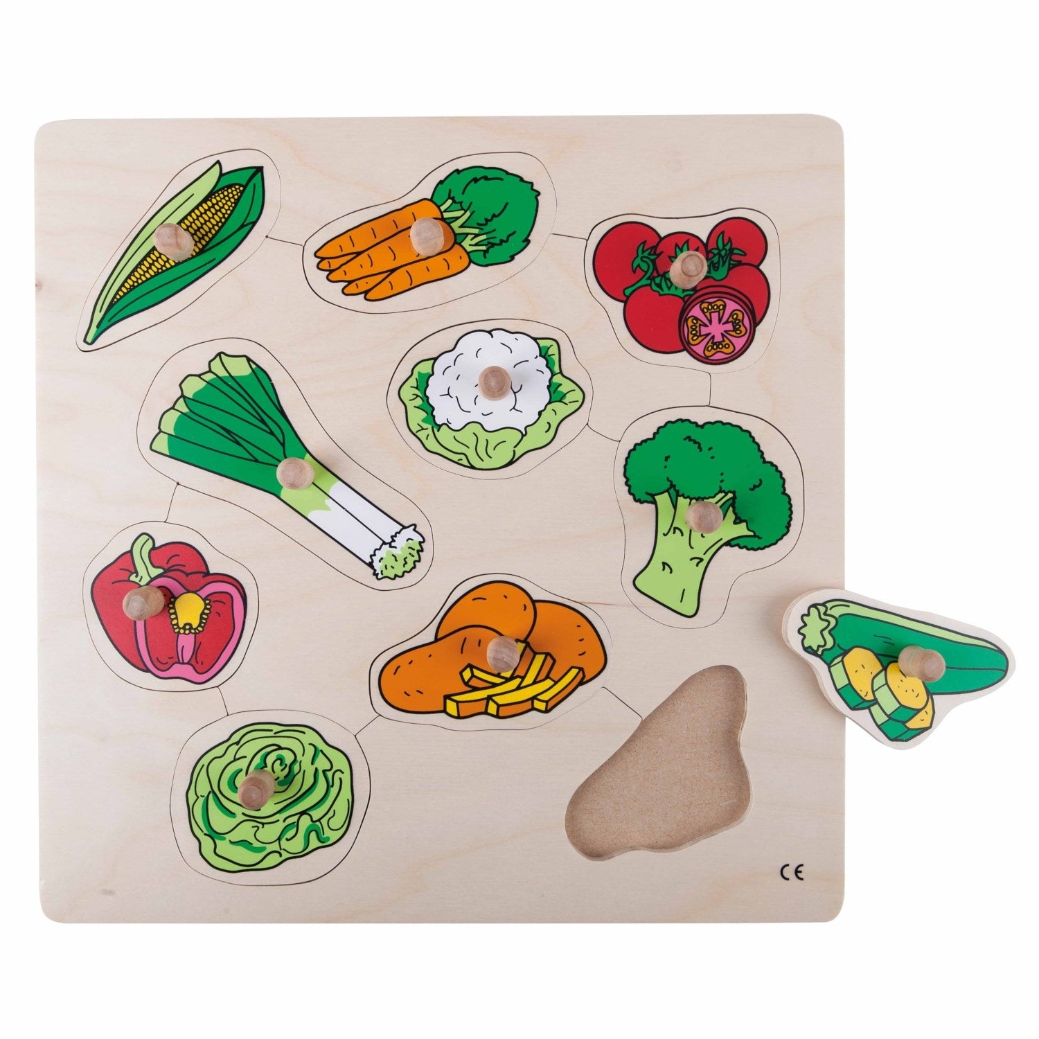 Button puzzle - vegetables