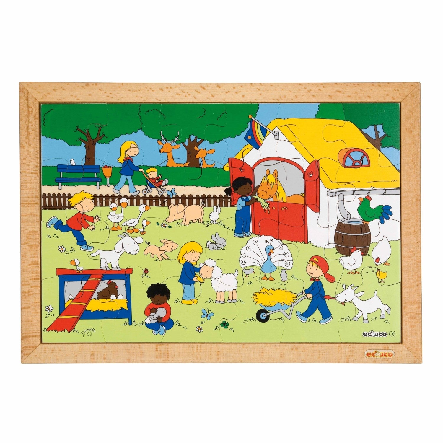 Puzzle children's activities - farm visit