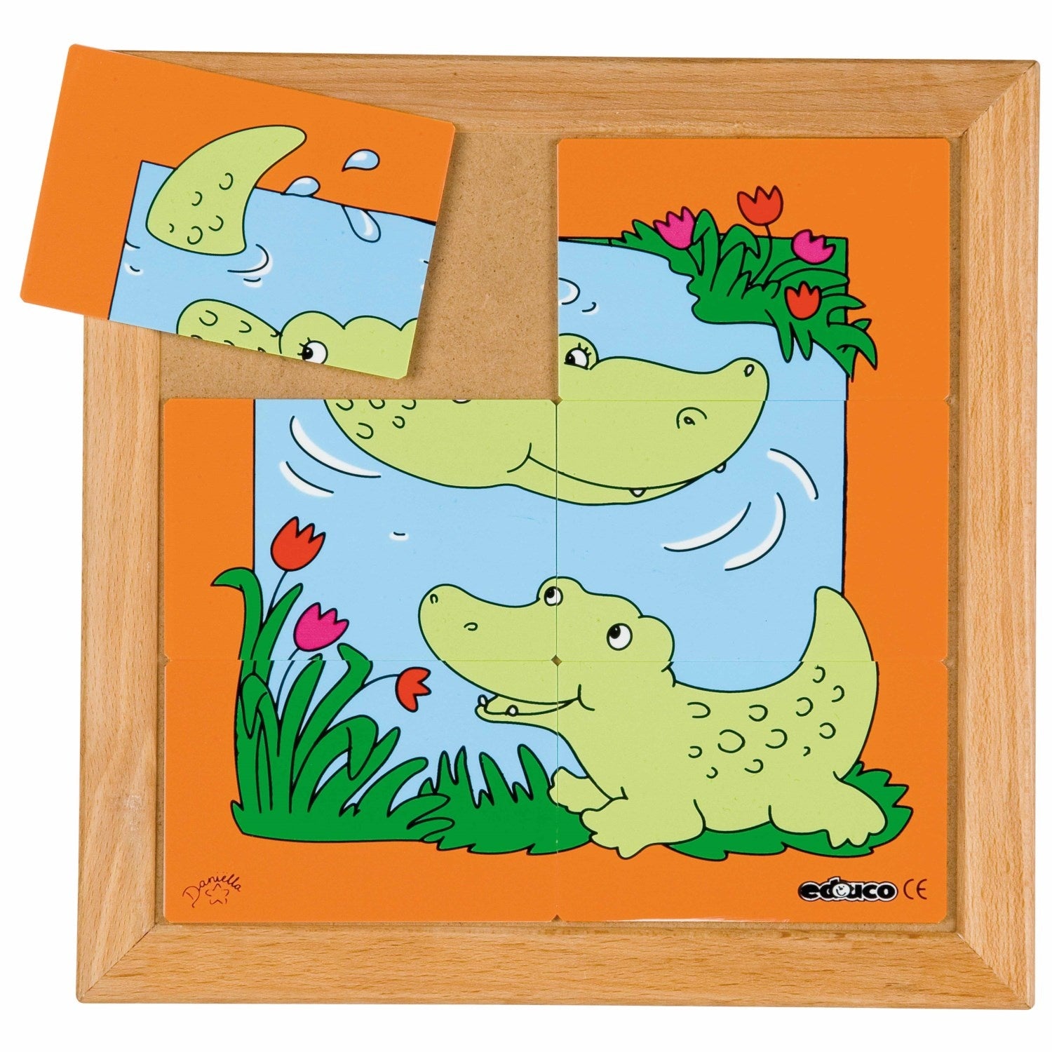 Animal puzzle - crocodile