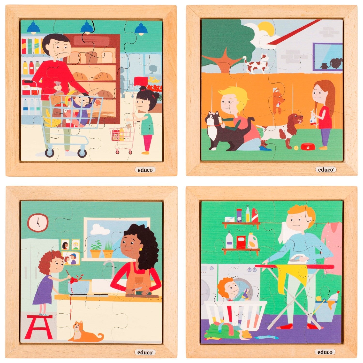 Puzzle for toddlers - set of 4 puzzles