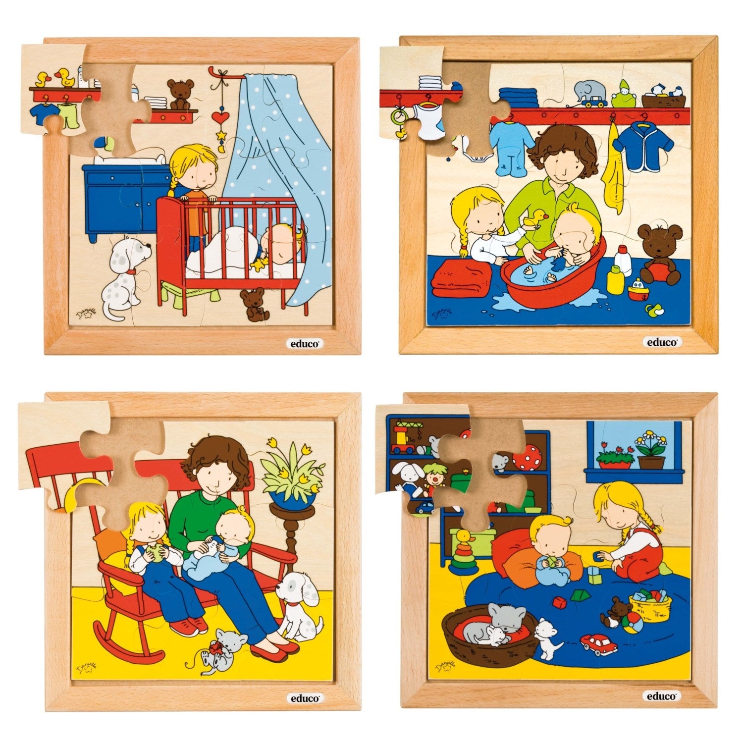 Baby puzzles - set of 4 puzzles