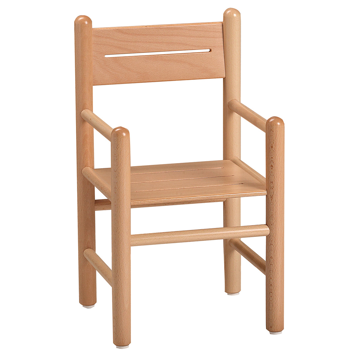 Silla pequeña de madera con reposabrazos 31X29X26/54h cm