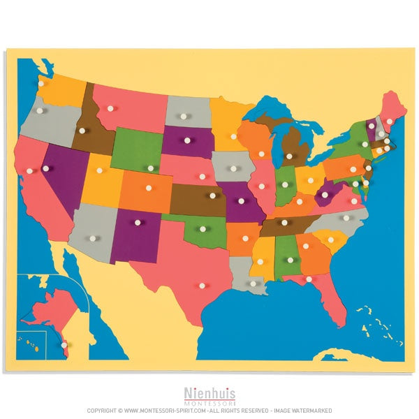 Imagen de Carte-puzzle-des-etats-unis