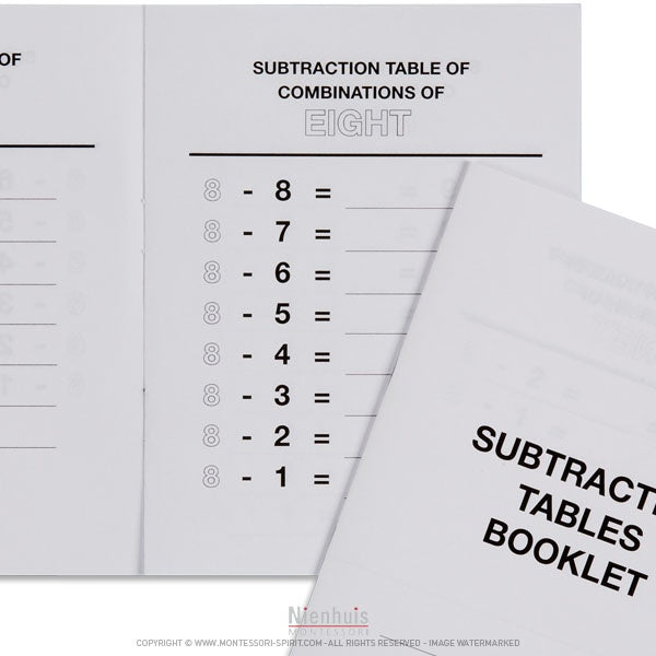 Imagen de Booklet-subtraction-tables-n1