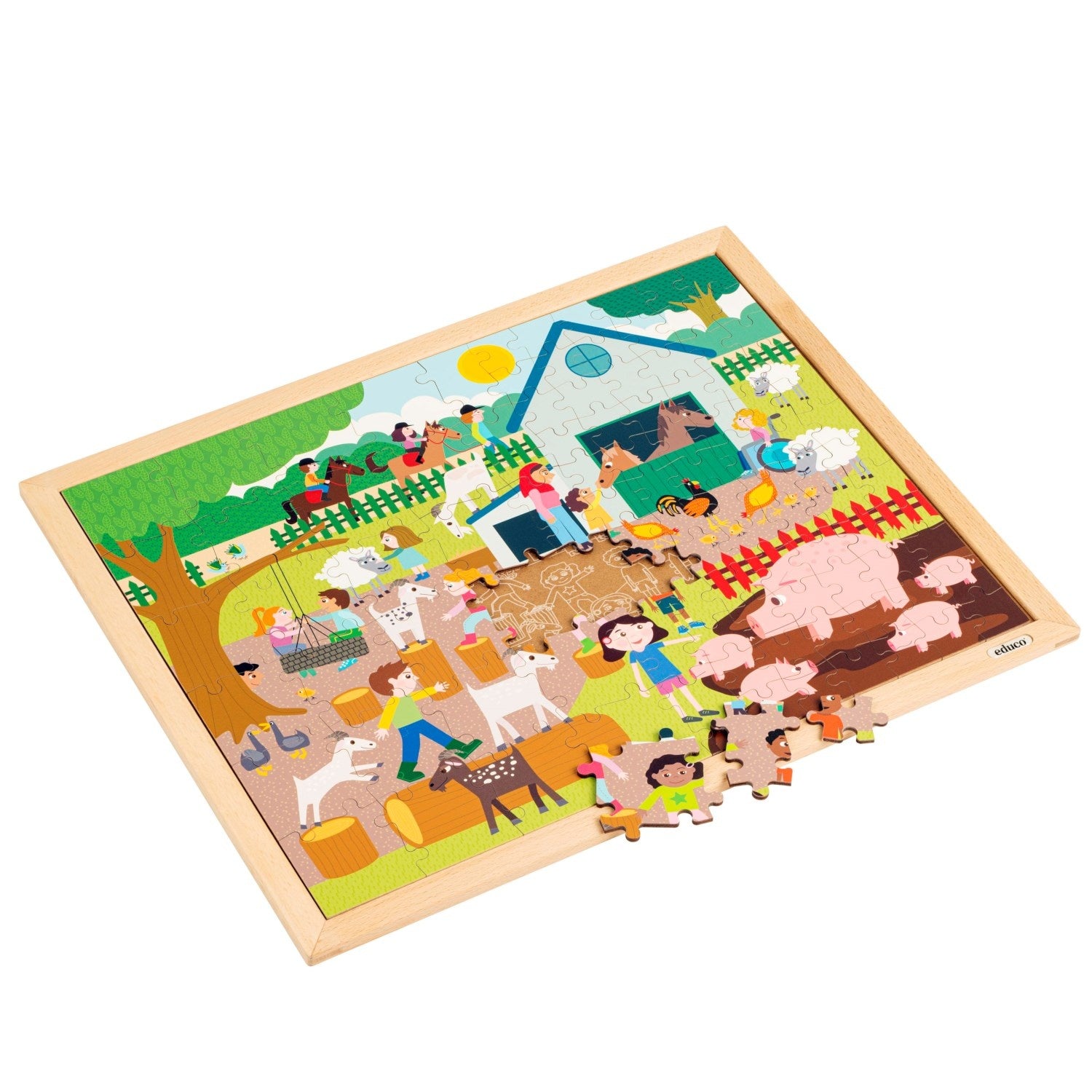 Puzzle cooperativo - En la piscina