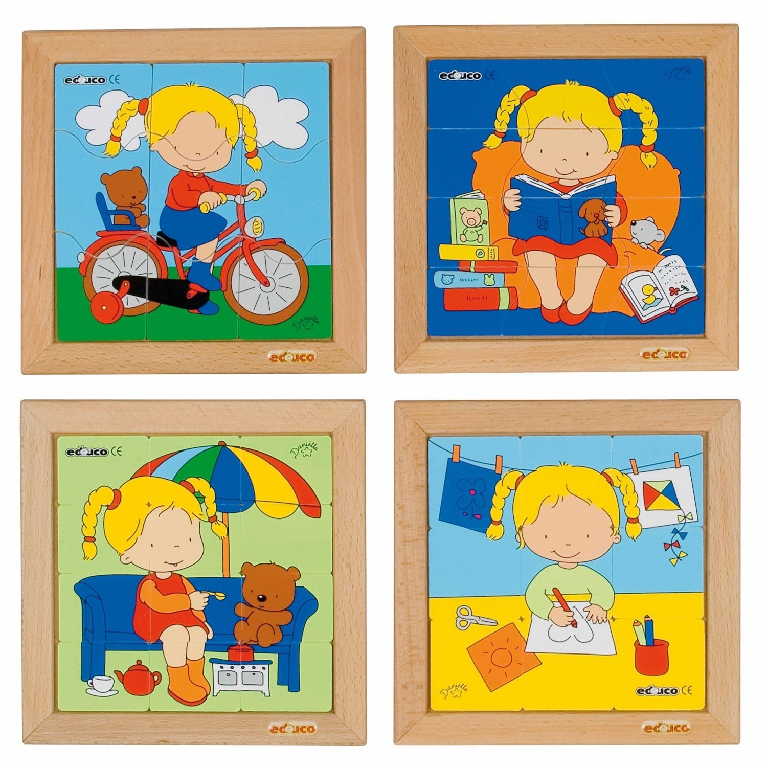 Puzzle - set de 4 niñas