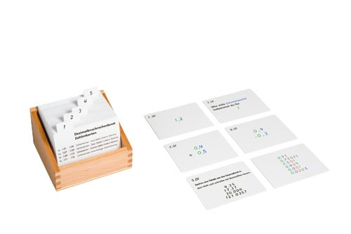 Kasten con Aufgabenkarten per il Dezimalbruchrechnen