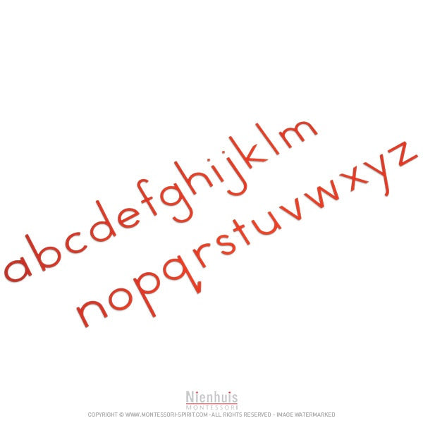 Immagine di Piccolo-mobile-script-red-alphabet