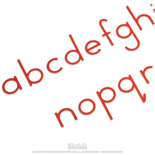 Immagine di Piccolo-mobile-script-red-alphabet