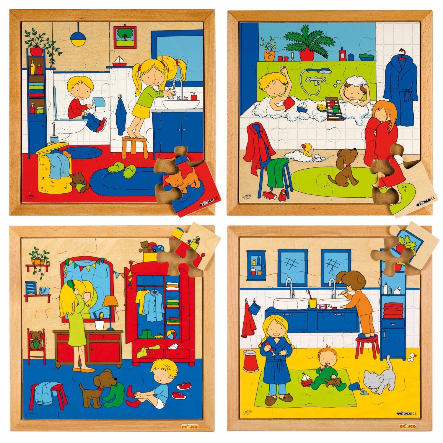 Puzzle per l'igiene - set di 4 pezzi